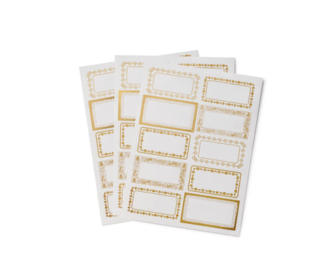 Gold Floral Labels