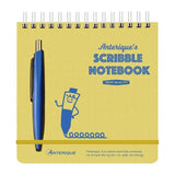 Scribble Note Pad with Pen, Yellow