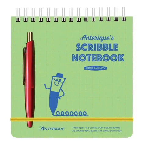 Scribble Note Set with Pen, Green