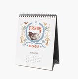 2027 Country Farm Desk Calendar
