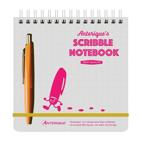 Scribble Note Pad with Pen, Grey
