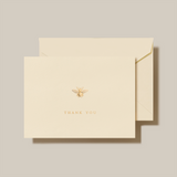 Folded Note, Bumble Bee Thank You on Ecru
