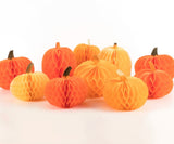 Honeycomb Pumpkins, Set of 10