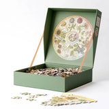 Flower Clock 500 Piece Round Jigsaw Puzzle