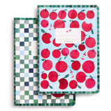 Apple a Day Set of Two Stitched Notebooks Journals