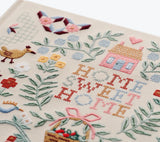 Home Sweet Home Embroidered Fabric Guest Book