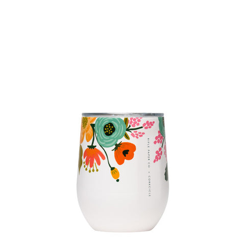 Corkcicle Lively Floral Gloss Cream 12 oz. Stemless