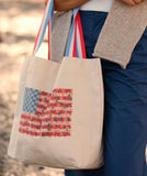 Americana East West Canvas Tote Bag