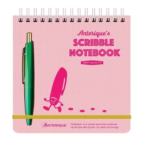 Scribble Note Set with Pen, Pink