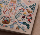Home Sweet Home Embroidered Fabric Guest Book