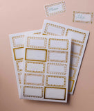 Gold Floral Labels