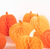 Honeycomb Pumpkins, Set of 10