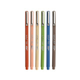 Le Pen, Earth Tone Set, 6 Count