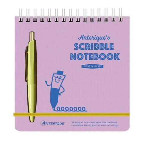 Scribble Note Pad with Pen, Purple