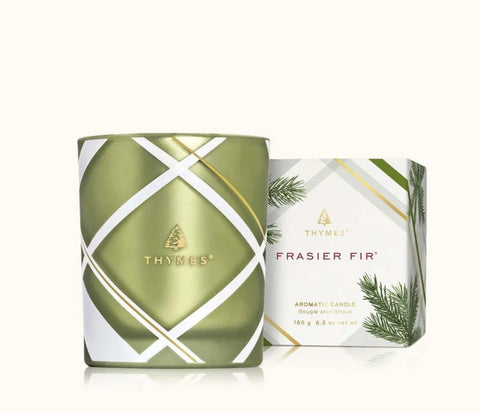 Frasier Fir Frosted Plaid Poured Candle 6.5oz