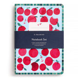 Apple a Day Set of Two Stitched Notebooks Journals