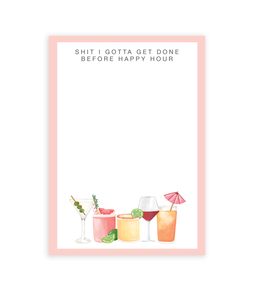 Before Happy Hour Notepad – Seaside Papery